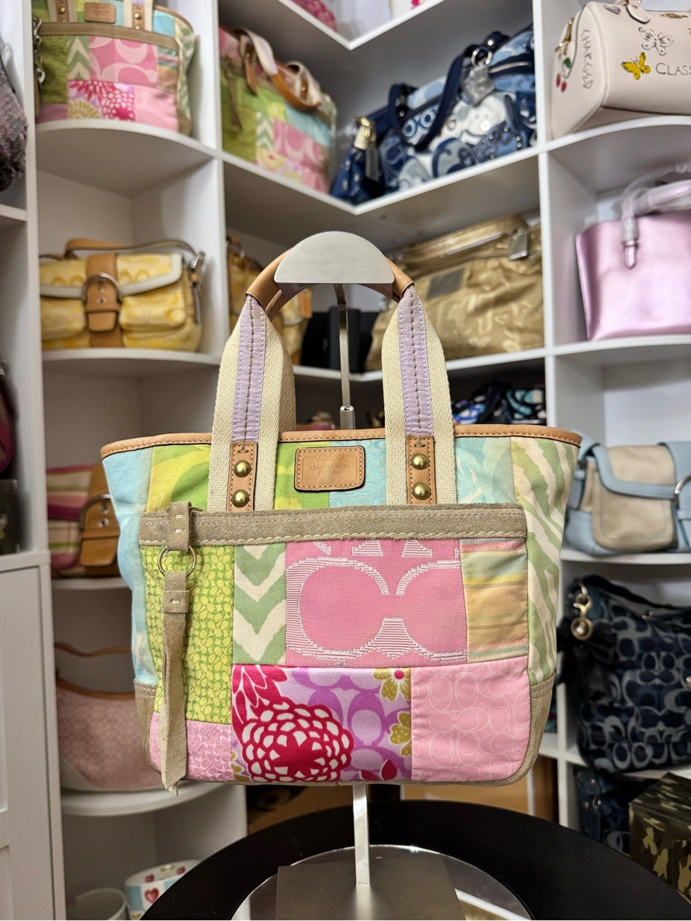 Coach Vintage Spring Patchwork Mini Tote